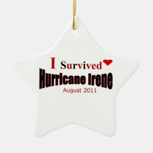 Ich überlebte Hurrikan-Irene-Verzierung Keramik Ornament