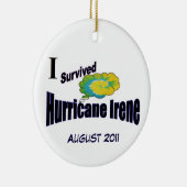 Ich überlebte Hurrikan-Irene-Verzierung Keramikornament (Rechts)