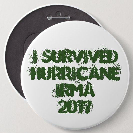 Ich überlebte Hurrikan Irma 2017 Button (Vorne & Hinten)