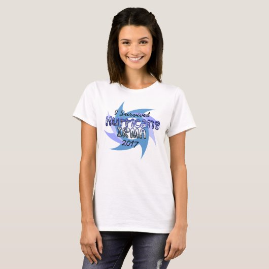 Ich überlebte Hurrikan IRMA 2017 T-Shirt (Vorne ganz)