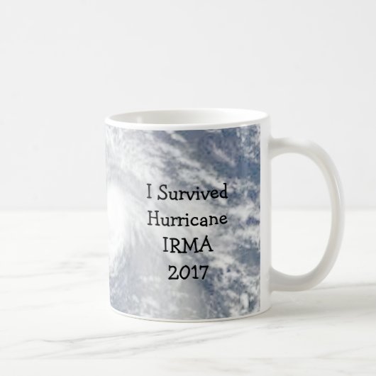 Ich überlebte Hurrikan IRMAkaffee-Tasse 2017 Kaffeetasse (Rechts)