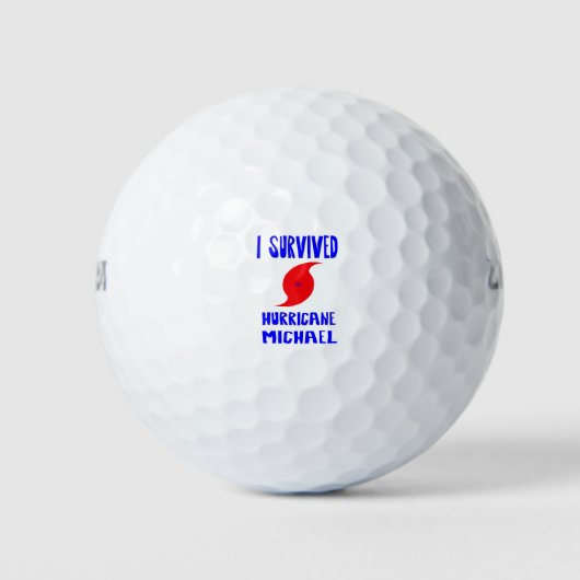 Ich überlebte Hurrikan Michael Golfball (Vorderseite)