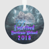Ich überlebte Hurrikan Michael Ornament (Rückseite)