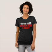 Ich überlebte Hurrikan-Sandy beunruhigten T - T-Shirt (Vorne ganz)