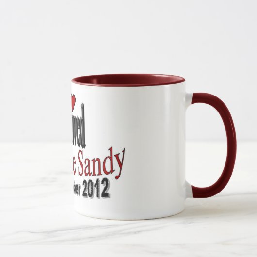 Ich überlebte Hurrikan-Sandy-Kaffee-Tasse Tasse (Rechts)