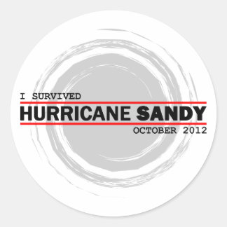 Ich überlebte Hurrikan Sandy Runder Aufkleber