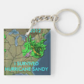 ICH ÜBERLEBTE HURRIKAN SANDY SCHLÜSSELANHÄNGER (Rückseite)