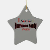 Ich überlebte Hurrikan-Sandy-Stern-Verzierung Keramik Ornament (Rechts)