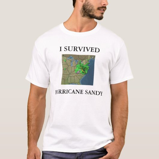 ICH ÜBERLEBTE HURRIKAN SANDY T-Shirt (Vorderseite)