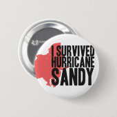 Ich überlebte Hurrikan-Sandy-T - Shirt Button (Vorne & Hinten)