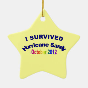 Ich überlebte Hurrikan-Sandy-Verzierung Keramikornament