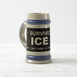 Ich überlebte ICE  Bierglas