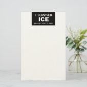 Ich überlebte ICE Briefpapier (Stehend Vorderseite)