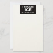 Ich überlebte ICE Briefpapier (Vorderseite)