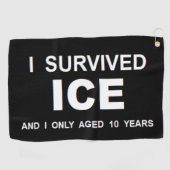 Ich überlebte ICE Golfhandtuch (Horizontal)