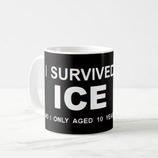 Ich überlebte ICE  Kaffeetasse (Vorderseite Links)