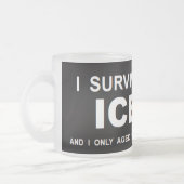Ich überlebte ICE  Mattglastasse (Links)