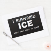 Ich überlebte ICE Rechteckiger Aufkleber (Umschlag)