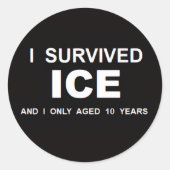 Ich überlebte ICE Runder Aufkleber (Vorderseite)