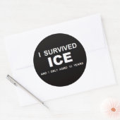 Ich überlebte ICE Runder Aufkleber (Umschlag)