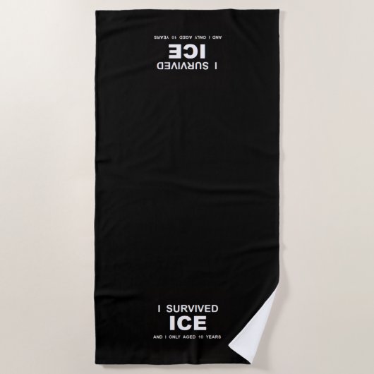 Ich überlebte ICE Strandtuch (Vorderseite)
