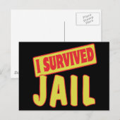 ICH ÜBERLEBTE JAIL POSTKARTE (Vorne/Hinten)