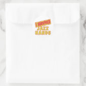 ICH ÜBERLEBTE JAZZ HANDS RUNDER AUFKLEBER (Tasche)