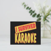 ICH ÜBERLEBTE KARAOKE POSTKARTE (Stehend Vorderseite)