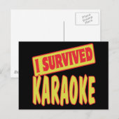 ICH ÜBERLEBTE KARAOKE POSTKARTE (Vorne/Hinten)