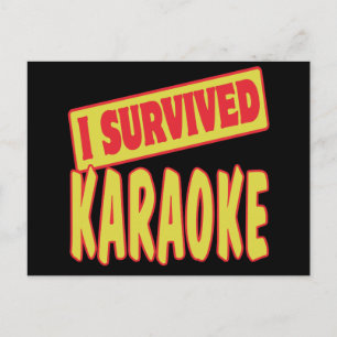 ICH ÜBERLEBTE KARAOKE POSTKARTE
