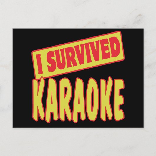 ICH ÜBERLEBTE KARAOKE POSTKARTE (Vorderseite)