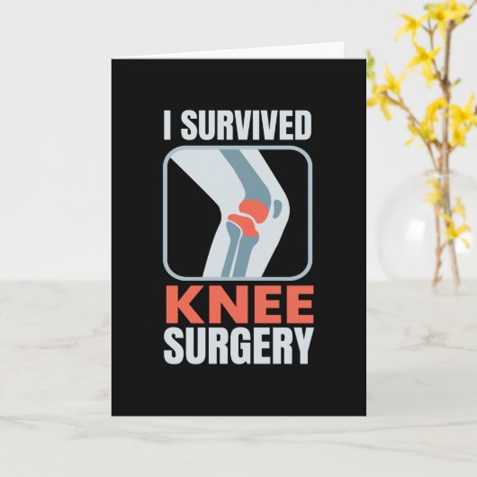 Ich überlebte Knie-Operation Knie-Operation Karte (Gelbe Blume)