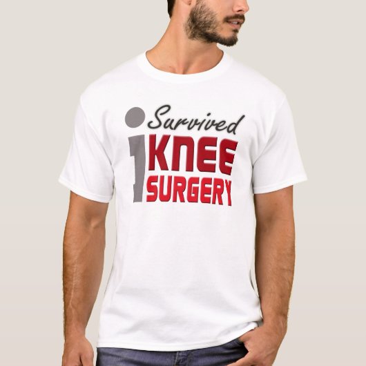Ich überlebte Knie-Operations-Shirt T-Shirt (Vorderseite)