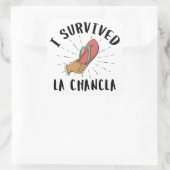 Ich überlebte La Chancla - Mexikanische Mutter Wit Quadratischer Aufkleber (Tasche)
