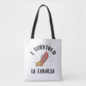 Ich überlebte La Chancla - Mexikanische Mutter Wit Tasche (Vorderseite)
