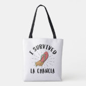 Ich überlebte La Chancla - Mexikanische Mutter Wit Tasche (Rückseite)