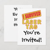 ICH ÜBERLEBTE LASERTAG EINLADUNG (Vorne/Hinten)