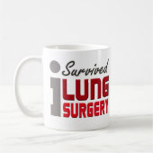 Ich überlebte Lungen-Operations-Tasse Kaffeetasse (Links)