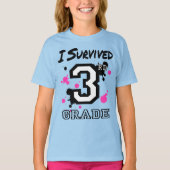 Ich überlebte Mädchen der dritten Klasse T-Shirt (Vorderseite)