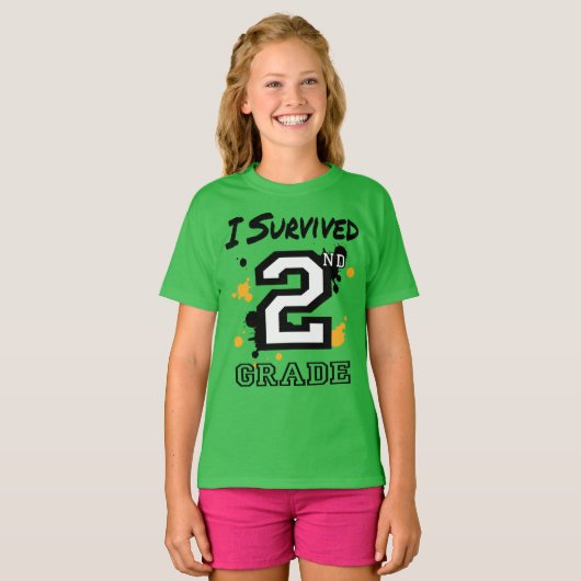 Ich überlebte Mädchen der zweiten Klasse T-Shirt (Vorne ganz)