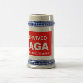 Ich überlebte MAGA Bierglas (Mittel)
