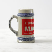 Ich überlebte MAGA Bierglas (Links)