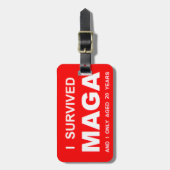 Ich überlebte MAGA Gepäckanhänger (Vorderseite vertikal)