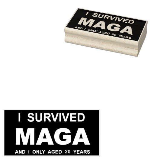 Ich überlebte MAGA Gummistempel (Stempel)