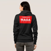 Ich überlebte MAGA Hoodie (Schwarz voll)