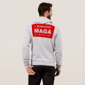 Ich überlebte MAGA Hoodie (Schwarz voll)