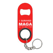 Ich überlebte MAGA Mini Flaschenöffner (Rückseite)