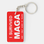 Ich überlebte MAGA Schlüsselanhänger (Rückseite)