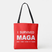 Ich überlebte MAGA Tasche (Rückseite)