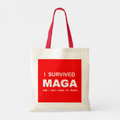 Ich überlebte MAGA Tragetasche (Rückseite)